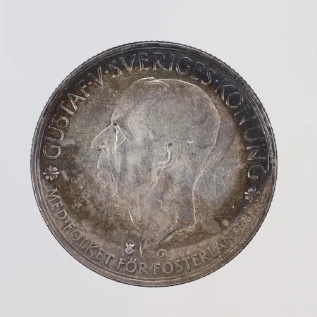 Mynt, 5 krona, 1935, silver, 900/1000 Vikt: 25 g
