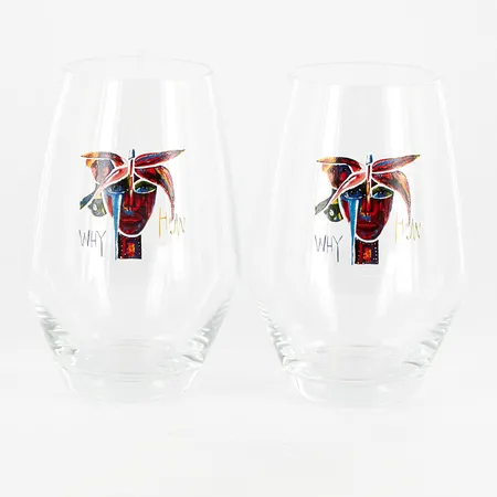 Två dricksglas, Carolina Gynning, Butterfly Messenger IV, 11,5cm, 35cl, originalkartonger,  Skickas med paket.