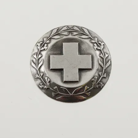Brosch, Ø ca 30mm, silver  Vikt: 13,1 g