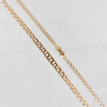 Collier doserad Bismarck, 43,5cm, bredd 4,5-7,5mm, 18K Vikt: 19,1 g