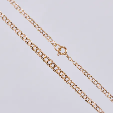 Collier doserad Bismarck, längd: ca 43,5cm, bredd: ca 3-5mm, NSE, 18K  Vikt: 4,9 g