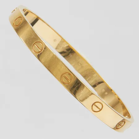 Armband Cartier Love Bracelet, ref: CRB6035518, srn: PFA274, stl: 18, repor, 18K, 33,7g, skruvmejsel, etui, ytterkartong, påse, certifikat 21-01-2022, kvitto.
