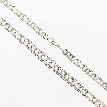 Collier doserad Bismarck, 40cm, bredd 5-8mm, otydlig stämpel, silver  Vikt: 16,6 g