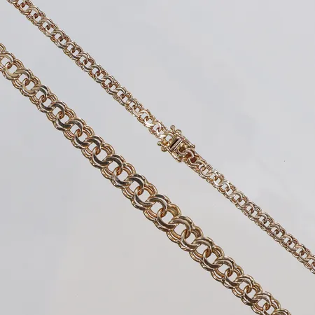 Collier doserad Bismarck 45,5cm bredd 3-7mm, K&EC (Ceson), Göteborg 1964, 18K Vikt: 19,6 g