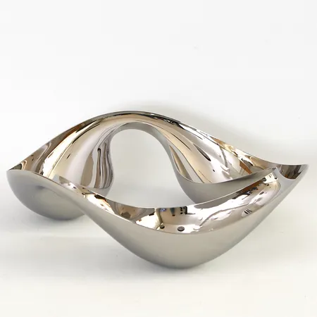 Skål Tripple snack bowl, Cobra, Georg Jensen, Höjd  75 mm. Ø: 270 mm, originalkartong 