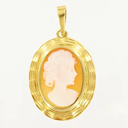 Hänge, camé, bredd 15x26mm, 18K Vikt: 1,2 g