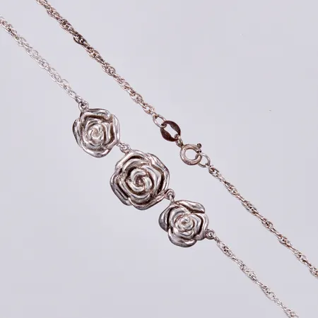 Collier längd ca 44,5cm, bredd ca 2mm, GFAB 925/1000 silver Vikt: 7,7 g