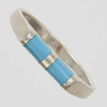 Ring, stl: 17, turkosa detaljer, silver 925 Vikt: 1,8 g