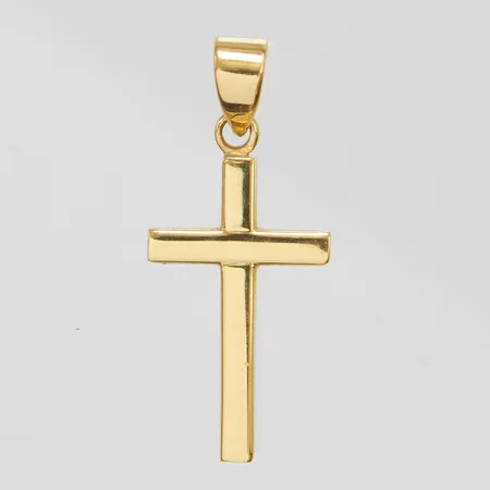 Hänge, kors, 25x10,5mm, GHA, 18K Vikt: 0,9 g