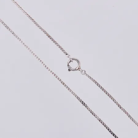 Kedja pansar, längd ca 77,5cm, bredd ca 1mm, 835/1000 silver Vikt: 3 g