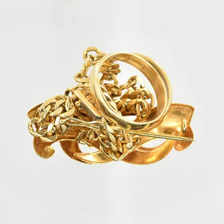 Diverse defekt guld, 18K. Vikt: 19,3 g