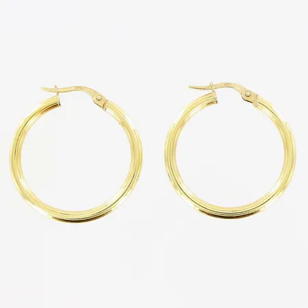 Ett par örhängen, 28mm, mindre bucklor, 18K Vikt: 2,4 g