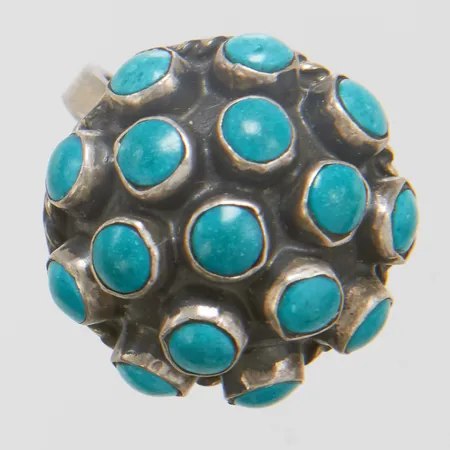 Ring, stl: 16½m turkoser, silver 925 Vikt: 7,2 g