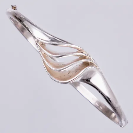 Stelt armband, Ø ca 6cm , bredd: ca 3-16mm., silver, 925/1000 Vikt: 17,6 g