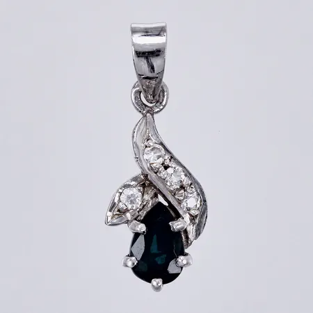 Hänge med stenar, 19mm, bredd ca 2-6mm, 925/1000 silver Vikt: 0,8 g