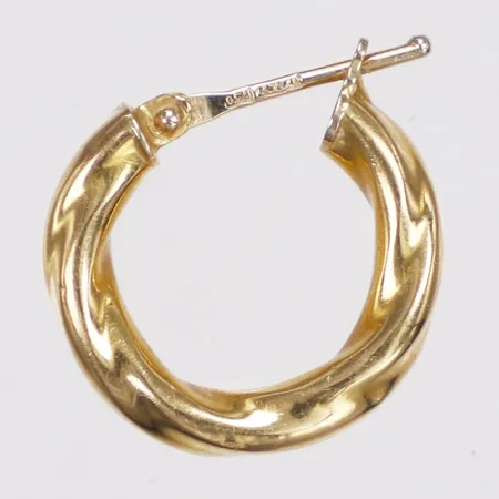Örhänge, udda, creol, Ø16mm, bredd 2,8mm, ihålig, Italy, 18K  Vikt: 0,7 g