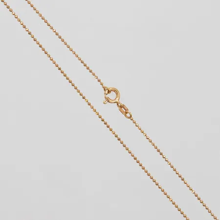 Kedja, fasetterad kullänk, Efva Attling, längd: 46,5cm, bredd: 1,2mm, 18K Vikt: 3 g
