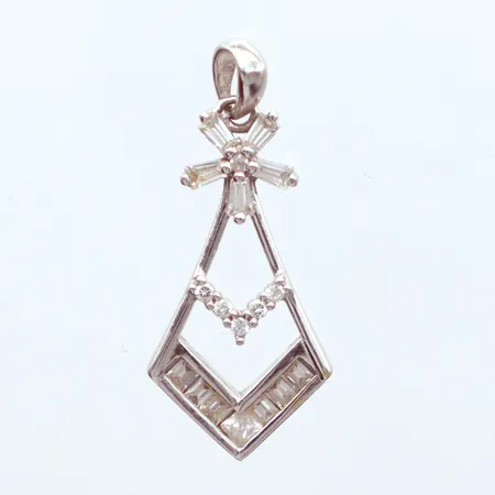 Hänge vitguld, ostämplad, längd 2,5cm, 18k  Vikt: 1,8 g