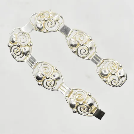 Armband, längd 18 cm, bredd 16 mm, silver. Vikt: 25 g