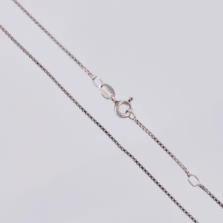 Kedja venezia, längd: ca 40cm, justerbar, bredd: ca 1mm, 835/1000, silver Vikt: 2,3 g