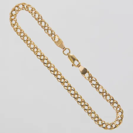 Armband, ihålig, längd: 19,3cm, bredd: 4,2mm, 9K Vikt: 2,5 g