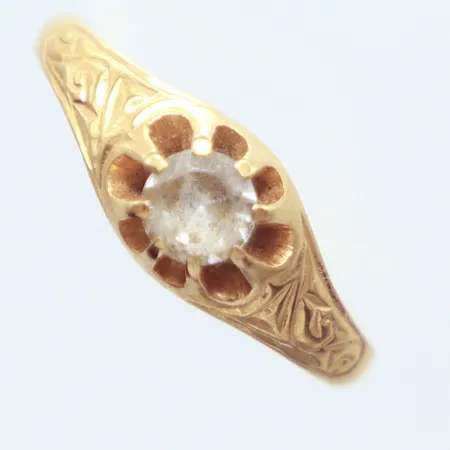 Ring vit sten Ø18¼, 18k Vikt: 2,2 g