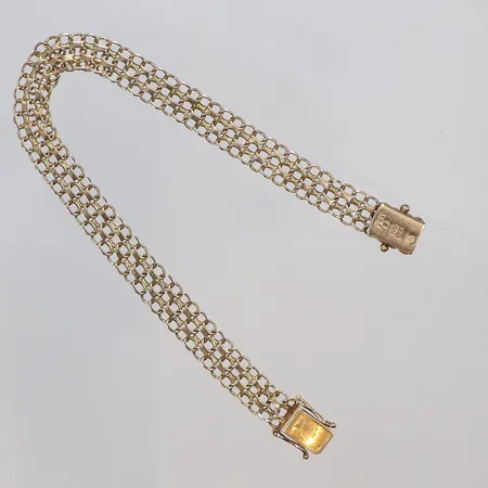 Armband X-länk 18,5cm bredd 8mm, ÄSÄ (Ädelsmycken Aktiebolag) Stockholm 1966, 18K Vikt: 9,4 g