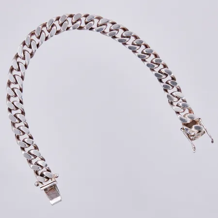 Armband pansar, längd: ca 19,5cm, bredd: ca 8mm, silver, 835/1000 Vikt: 35,3 g
