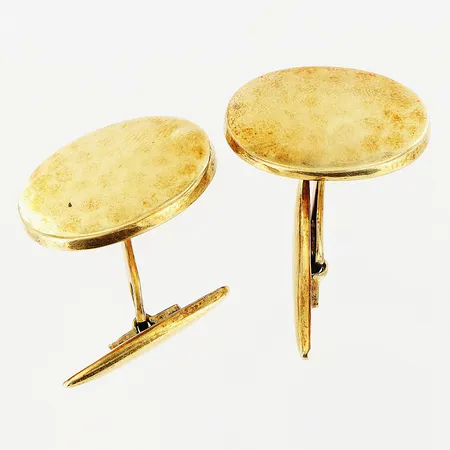 Ett par manschettknappar 20x15mm, buckla, 14K Vikt: 5,9 g