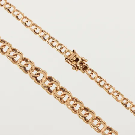 Collier Bismarck, längd ca 43 cm, bredd 3.8-6.4 mm, 18k. Vikt: 17,2 g