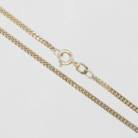 Kedja, Pansar, förgylld, längd: 50,5 cm, bredd: 2 mm, 925/1000 silver. Vikt: 6 g
