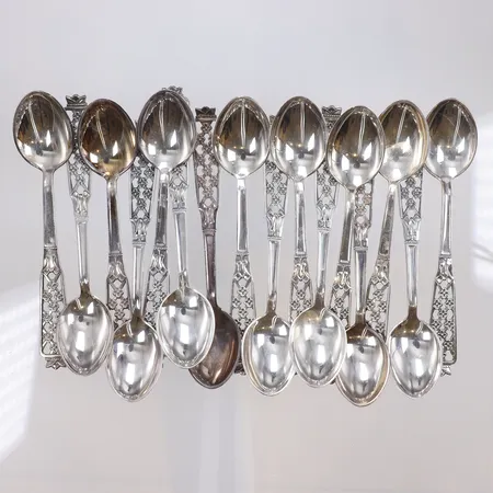 16st Kaffeskedar modell Princess längd 10,5cm silver 830/1000 Vikt: 143,3 g