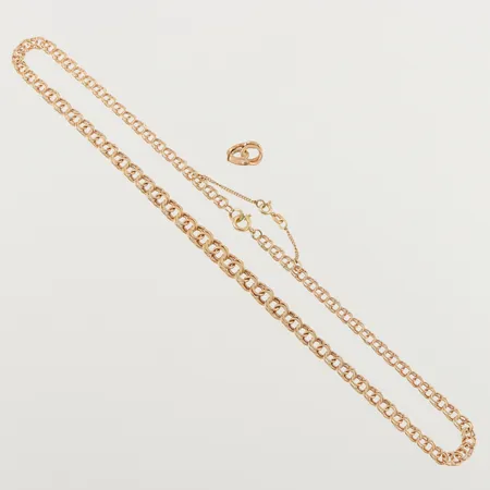 Collier Bismarck + extrabit, längd ca 46 cm, bredd 4.6-7.2 mm, 18k. Vikt: 20,4 g