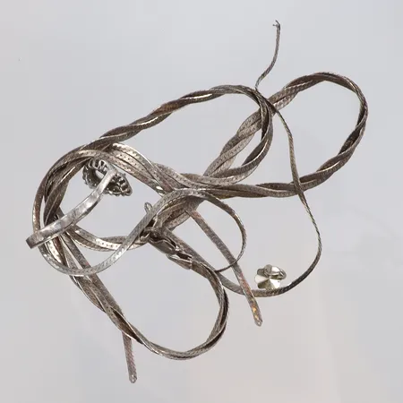Halskedjor, ring, hänge, defekt/trasigt, silver, 925/1000 Vikt: 14,9 g