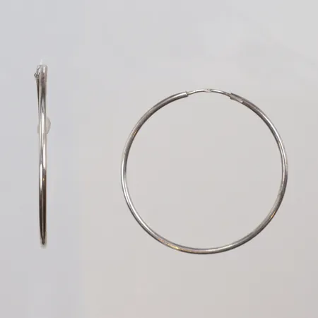 Ett par Örhängen, ringar Ø43mm, silver 925/1000 Vikt: 2,3 g