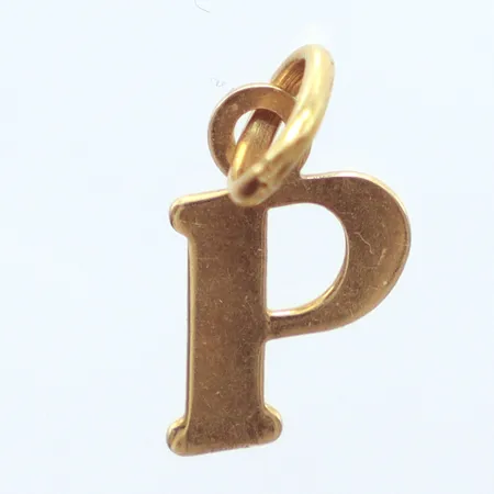 Hänge bokstav P, ostämplad, 1,8cm, 18k Vikt: 0,9 g
