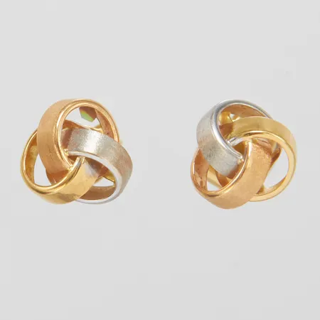 Örhängen, knutar, Ø8-8,5mm, trefärgade, 18K Vikt: 1,6 g