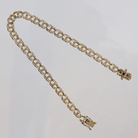 Armband Bismarck, längd 20cm, bredd 5mm, defekt länkdel, 18K Vikt: 9 g