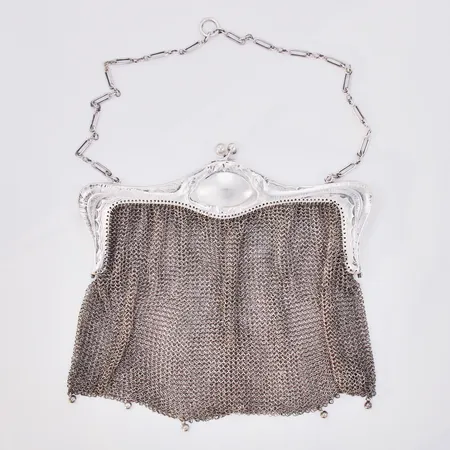 Aftonväska, längd: ca 32cm, bredd: ca 170mm, 800/1000, silver Vikt: 199,2 g