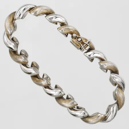 Armband, delvis förgyllt, MEMA, längd: 19 cm, bredd: 10 mm, 830/1000 silver. Vikt: 30,5 g