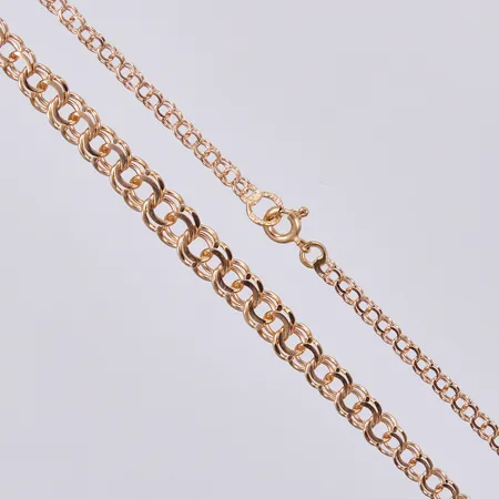 Collier doserad Bismarck, längd: ca 45cm, bredd: ca 6mm, 18K  Vikt: 9,1 g
