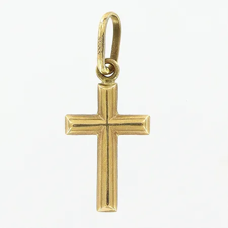 Hänge, kors, 7,5x18mm, 18K Vikt: 0,2 g