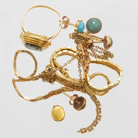 Diverse guld, 18K  Vikt: 28,8 g