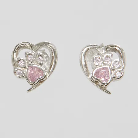 Örhängen, 10mm, färgade stenar, silver 925 Vikt: 1,5 g