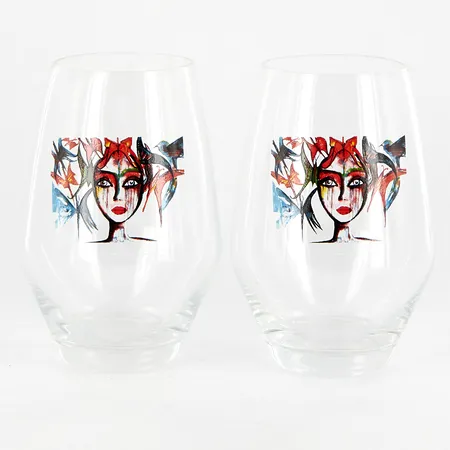 Två dricksglas, Carolina Gynning, Slice of Life, 11,5cm, 35cl, originalkartonger,  Skickas med paket.