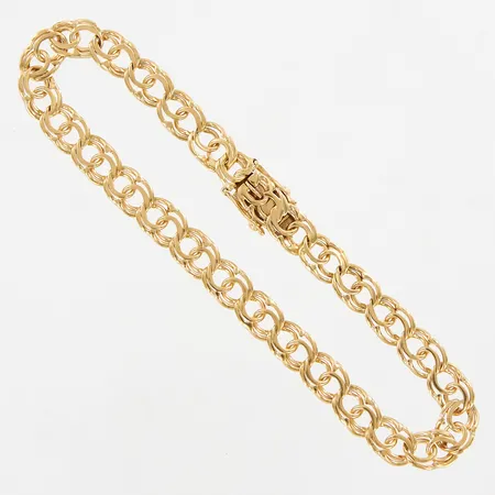 Armband Bismarck, 20cm, bredd 6mm, 18K Vikt: 11,6 g