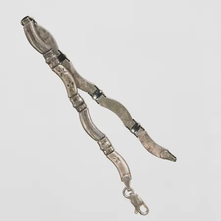 Armband, längd: 19,3cm, bredd: 5-5,7mm, ihåligt, silver, 925/1000 Vikt: 7,3 g