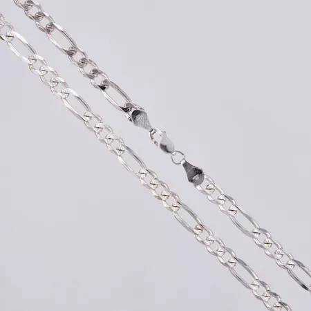 Kedja figaro, längd: ca 54cm, bredd: ca 6mm, 925/1000, silver Vikt: 34,7 g