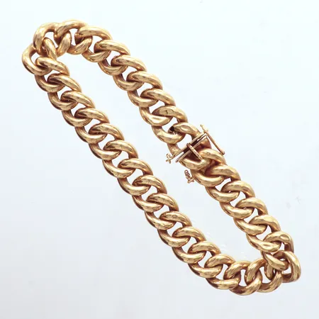 Armband Pansar, saknas en låsåtta, längd 20cm, bredd 7,9mm,18k  Vikt: 20,5 g