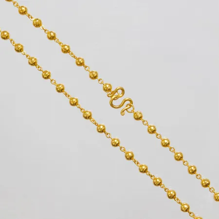 Collier, kullänk, längd: 50,7cm, bredd: 4,6mm, Thaiguld, 1 Baht, 23K Vikt: 15,2 g